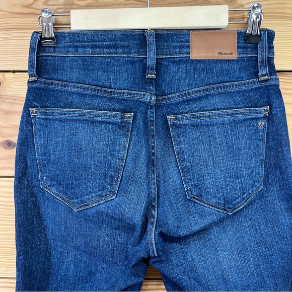 Madewell Slim Straight Jeans 26 Stretch Denim Pants High Rise Medium Wash - Picture 8 of 14